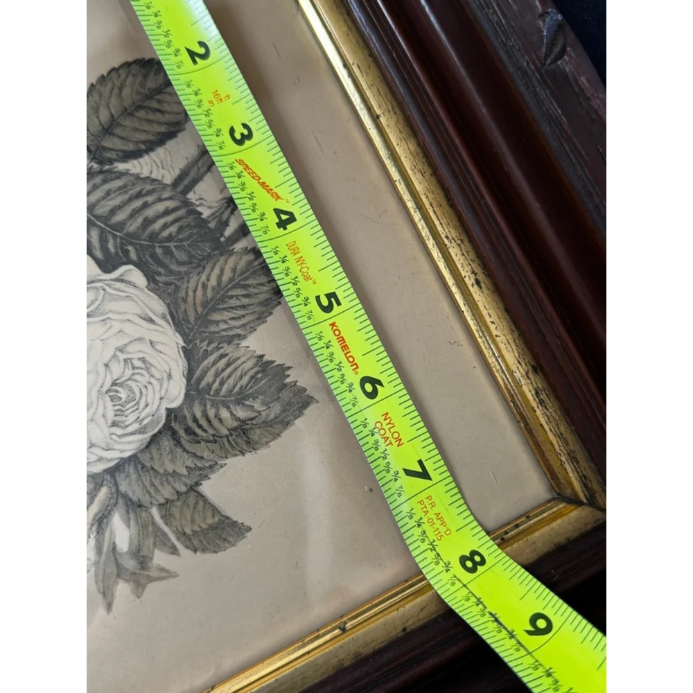 Antique Arts & Crafts Wood Picture Frames with Iron Leaf Mounts – Black Forest